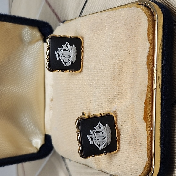 Wedgwood cufflinks black Jasper ⚫️ - Picture 2 of 10